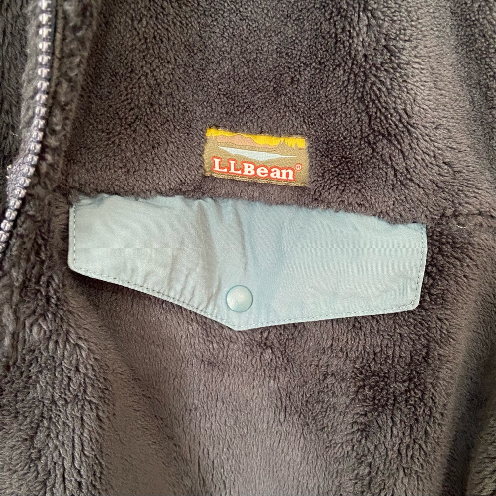 L.L.Bean Men’s Full Zip Sherpa Jacket Blue Size XL - Picture 7 of 7
